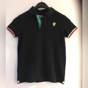 Scuderia ferrari polo-shirt boy’s size 13 black